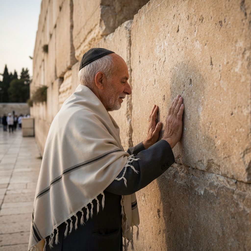 Oração no Muro das Lamentações